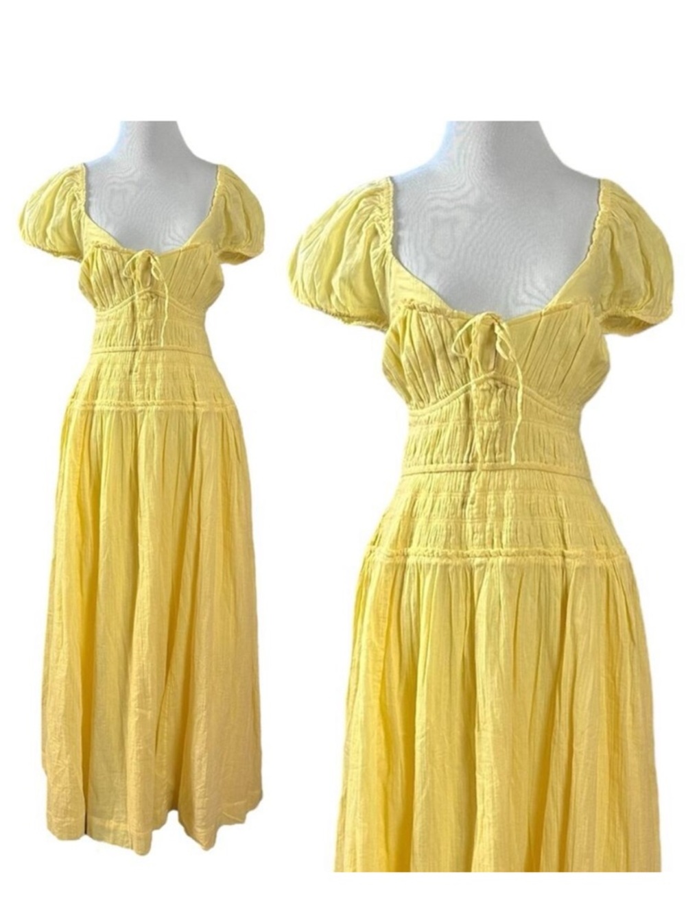 Free People Feeling Bonita Maxi Dress in Yellow Size Small